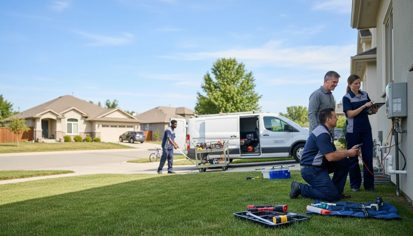 Tankless water heater service in Martensdale, IA